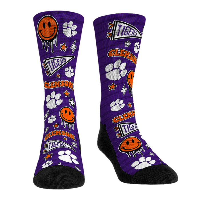 Clemson Tigers - Smiley Stickers by Rock 'Em Socks