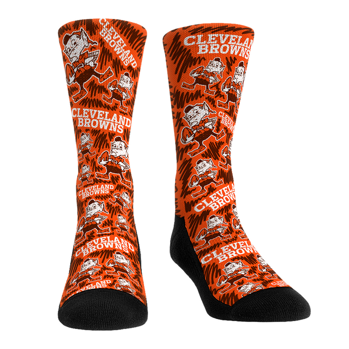 Cleveland Browns - Throwback Logo Sketch by Rock 'Em Socks