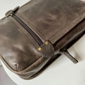 Crazy Horse Leather Large Sling Bag for Men by MiamiLeathers.com