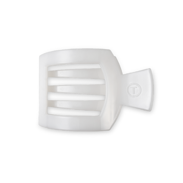 Coconut White Medium Flat Square Hair Clip by TELETIES