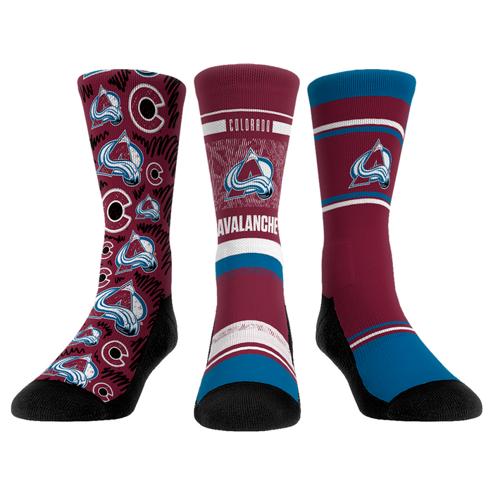 Colorado Avalanche - 3-Pack by Rock 'Em Socks