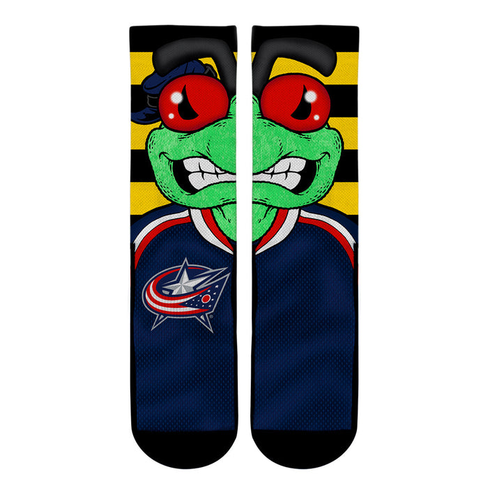 Columbus Blue Jackets - Split Face Mascot by Rock 'Em Socks