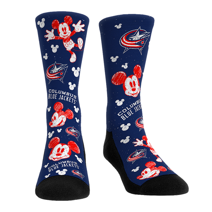 Columbus Blue Jackets - Disney - Mickey Sketch by Rock 'Em Socks