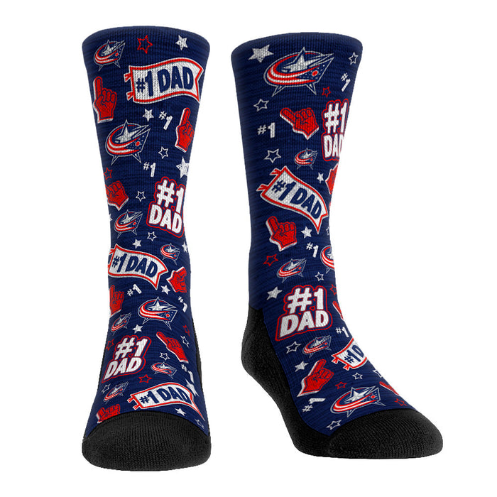Columbus Blue Jackets - #1 Dad by Rock 'Em Socks