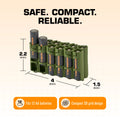 12 AA Pack Battery Caddy (Military Green) by Storacell