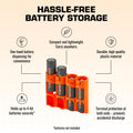 Slim Line AA 4 Pack (Orange) by Storacell