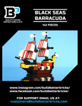 Custom Mini Black Seas Barracuda with Captain Brickbeard Minifigure by B3 Customs