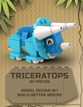 Triceratops - Custom Dinosaur Set made using LEGO parts - B3 Customs by B3 Customs