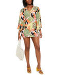 Bar III Multi Printed Caftan Swim Cover-Up, Us Small by Vanessa Jane