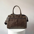 Crazy Horse Leather Weekender Bag – Full-Grain Travel Duffel with Laptop Pocket by MiamiLeathers.com