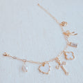 Cross Clover Multi Charm Bracelet