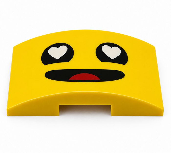 Benny In Love / Heart Eyes Face Upgrade Tile for LEGO Up-Scaled Blue Astronaut 40921 Set