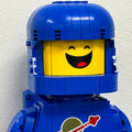 Benny Happy Face Upgrade Tile for LEGO Up-Scaled Blue Astronaut 40921 Set by B3 Customs