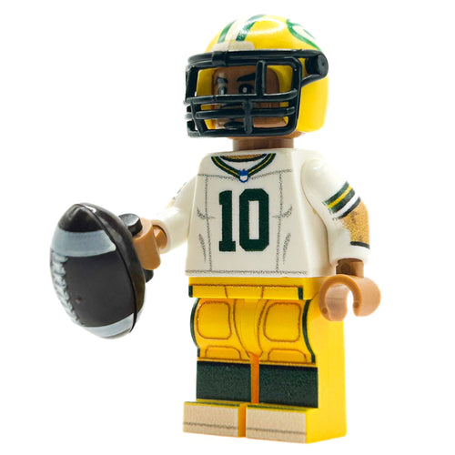 #10 QB Green Bay Football Player Minifig by B3 Customs
