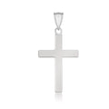 14k White Gold Flat Design Cross Pendant by Bids.com