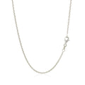18k White Gold Round Cable Chain (1.50 mm) by Avera Group