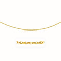 14k Yellow Gold Pendant Chain with Textured Links (3.30 mm) by Avera Group