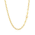 14k Yellow Gold Pendant Chain with Textured Links (3.30 mm) by Avera Group