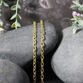 14k Yellow Gold Pendant Chain with Textured Links (3.30 mm) by Avera Group