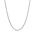 2.0mm 14k White Gold Solid Diamond Cut Rope Chain by Avera Group