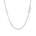 Sterling Silver Rhodium Plated Octagonal Snake Chain 0.9mm by Avera Group