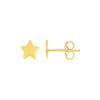 14k Yellow Gold Post Earrings with Stars(6.5mm)