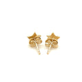 14k Yellow Gold Post Earrings with Stars(6.5mm) by Avera Group