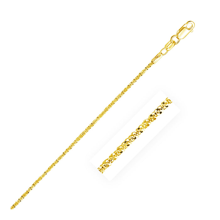 10k Yellow Gold Sparkle Chain 1.50 mm) by Avera Group