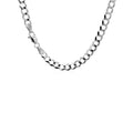 14k White Gold Solid Curb Chain (4.70 mm) by Avera Group
