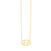 14K Yellow Gold Cancer Necklace