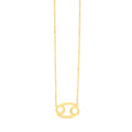 14K Yellow Gold Cancer Necklace by Avera Group