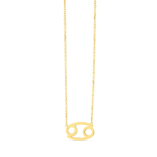 14K Yellow Gold Cancer Necklace by Avera Group