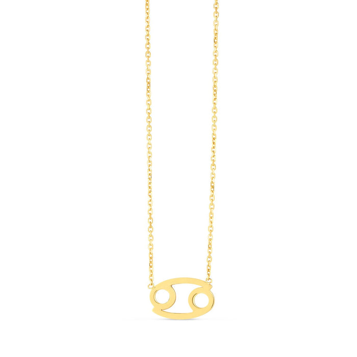 14K Yellow Gold Cancer Necklace by Avera Group