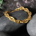 Double Oval Link Chain Bracelet in 14k Yellow Gold by Avera Group