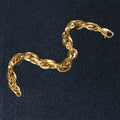 Double Oval Link Chain Bracelet in 14k Yellow Gold by Avera Group