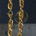 Double Oval Link Chain Bracelet in 14k Yellow Gold by Avera Group