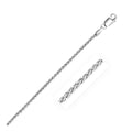 2.2mm Sterling Silver Rhodium Plated Wheat Chain by Avera Group