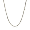 2.2mm Sterling Silver Rhodium Plated Wheat Chain by Avera Group