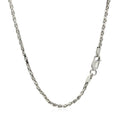 2.2mm Sterling Silver Rhodium Plated Wheat Chain by Avera Group