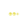 14k Yellow Gold Ball Earring with Faceted Texture