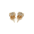 14k Yellow Gold 8.0mm Round CZ Stud Earrings by Avera Group