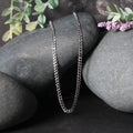 14k White Gold Solid Curb Chain (2.60 mm) by Avera Group