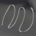 14k White Gold Solid Curb Chain (2.60 mm) by Avera Group