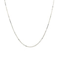 14k White Gold Classic Box Chain 0.6mm by Avera Group