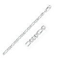 3.8mm 14k White Gold Solid Figaro Bracelet by Bids.com