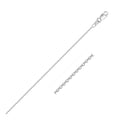 14k White Gold Round Cable Link Chain (1.20 mm) by Avera Group
