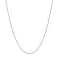 14k White Gold Round Cable Link Chain (1.20 mm) by Avera Group