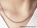 14k White Gold Pendant Chain with Textured Links (2.90 mm) by Avera Group