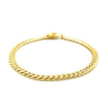 14k Yellow Gold Classic Miami Cuban Solid Bracelet (4.90 mm) by Avera Group