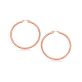 14k Rose Gold Polished Hoop Earring (25 mm) by Avera Group